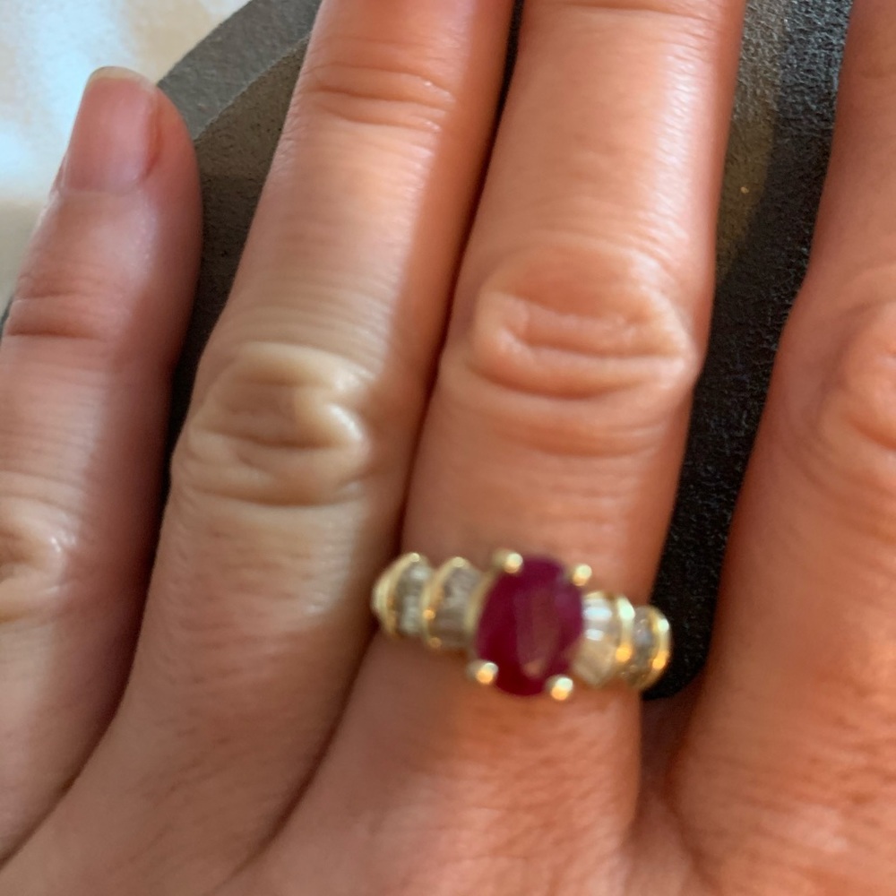 Gold Ring With Ruby - image 1